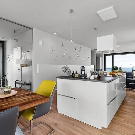 Daire Heimathafen 1 Luxusferienwohnung In Erster Reihe Direkt Am Mit Sauna Und Kamin