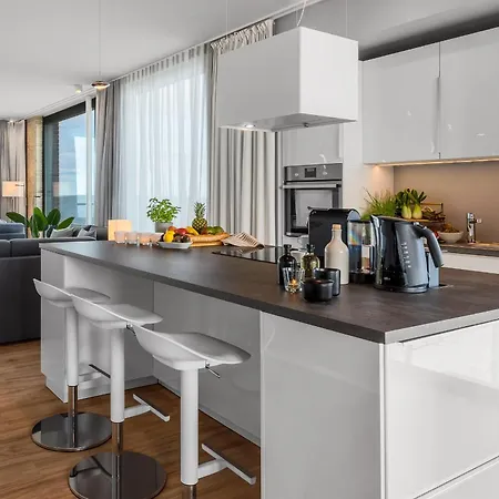 Daire Heimathafen 1 Luxusferienwohnung In Erster Reihe Direkt Am Mit Sauna Und Kamin